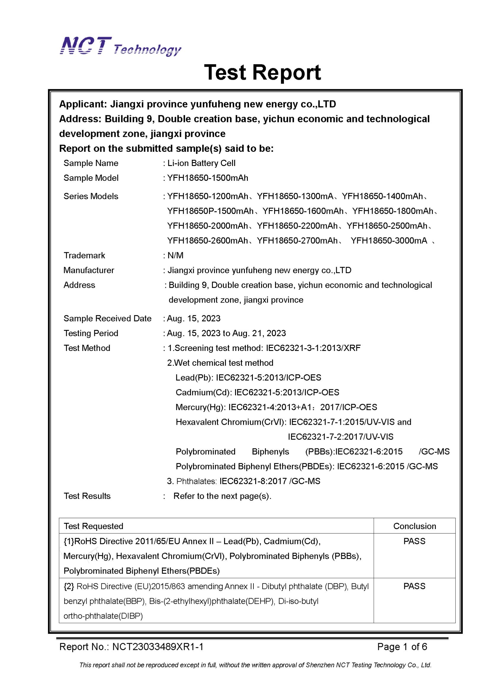  NCT 23033489XR1 -1 