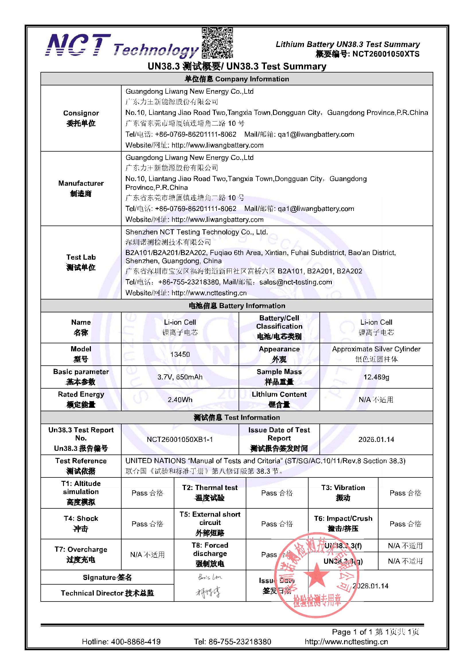 NCT26001050XTS