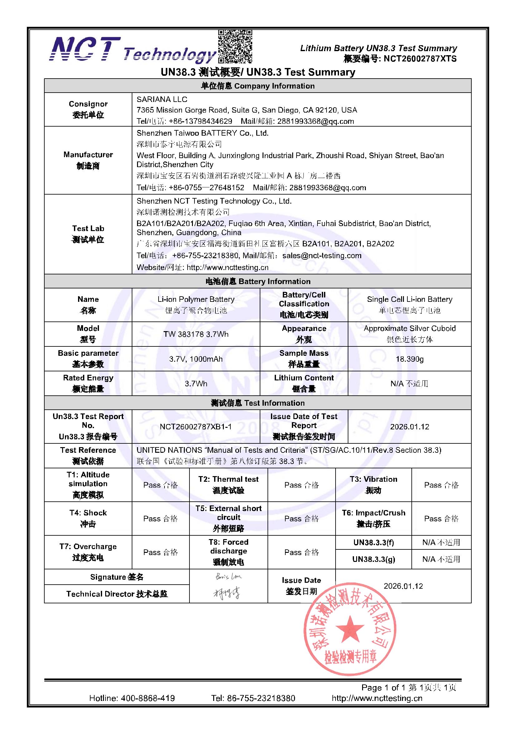 NCT26002787XTS