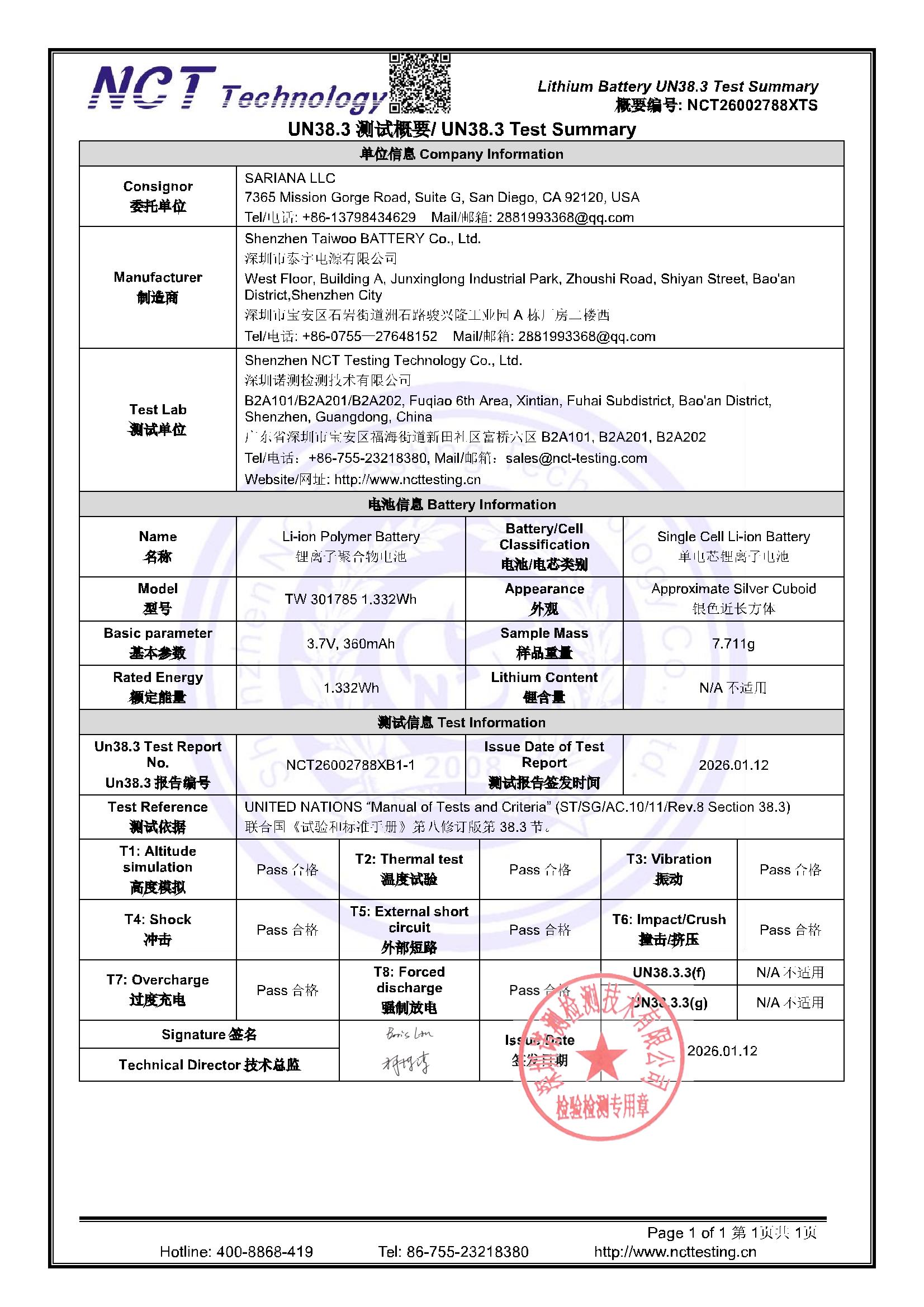 NCT26002788XTS